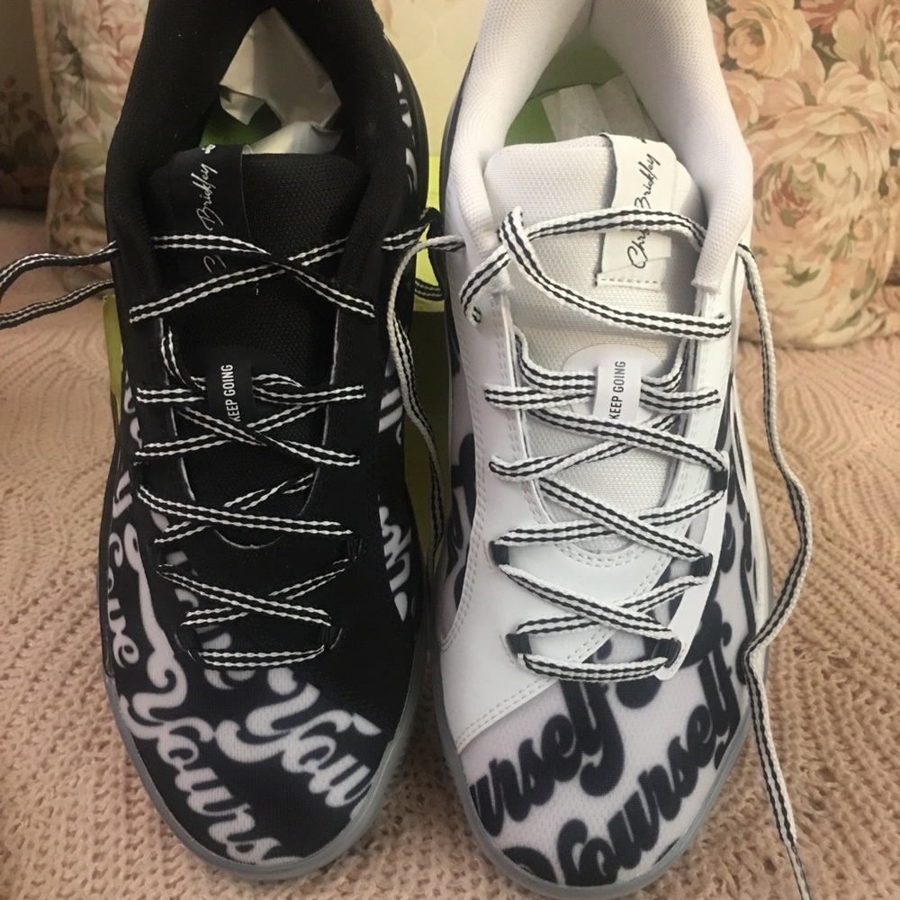 Graphic Script Sneakers in Black & White